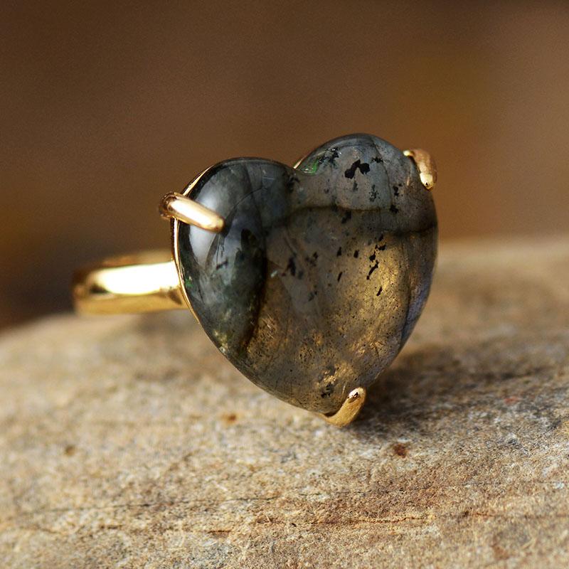 Healing Heart Gemstone Ring - Selena-Jade-Nora Luxe