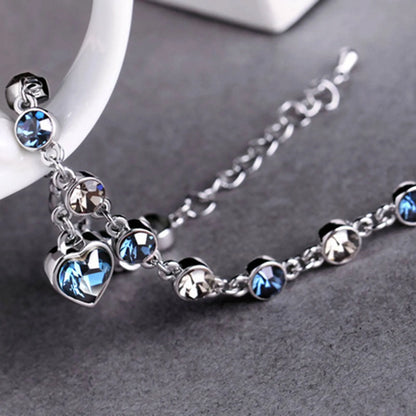 Heart of the Ocean Crystal Bracelet-Nora Luxe