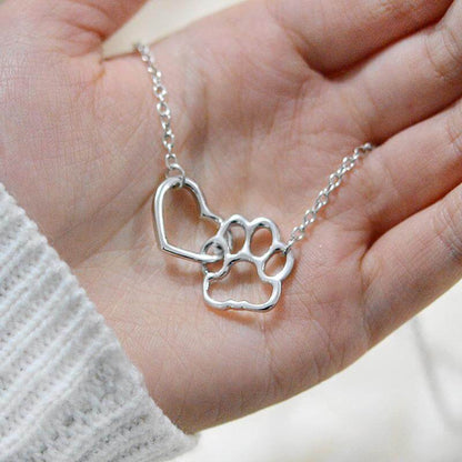 Heartwarming Necklace for Animal Lovers - PawHeart-Gold-Nora Luxe