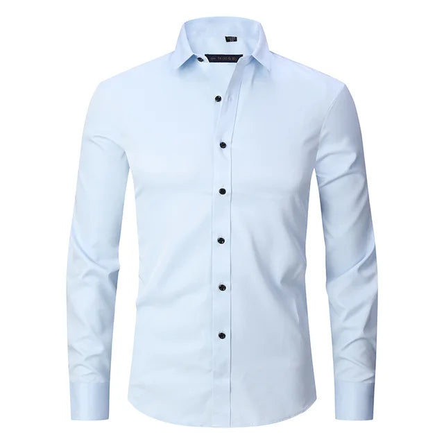 Slim Fit Men's Dress Shirt - Comfortable Office Wear