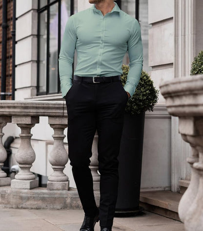 Men's Slim Fit Stretch Dress Shirt