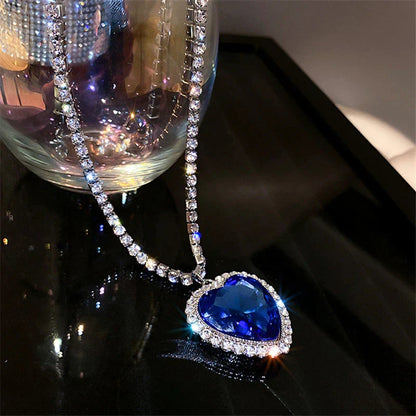 Sparkling Silver Love Pendant Necklace