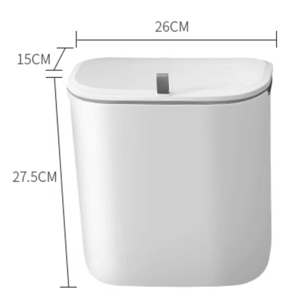 Slim Kitchen Trash Can with Odor Control Lid