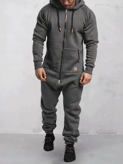 Hoodie Tracksuit for Men - EliteTrack-Gray-S-Nora Luxe