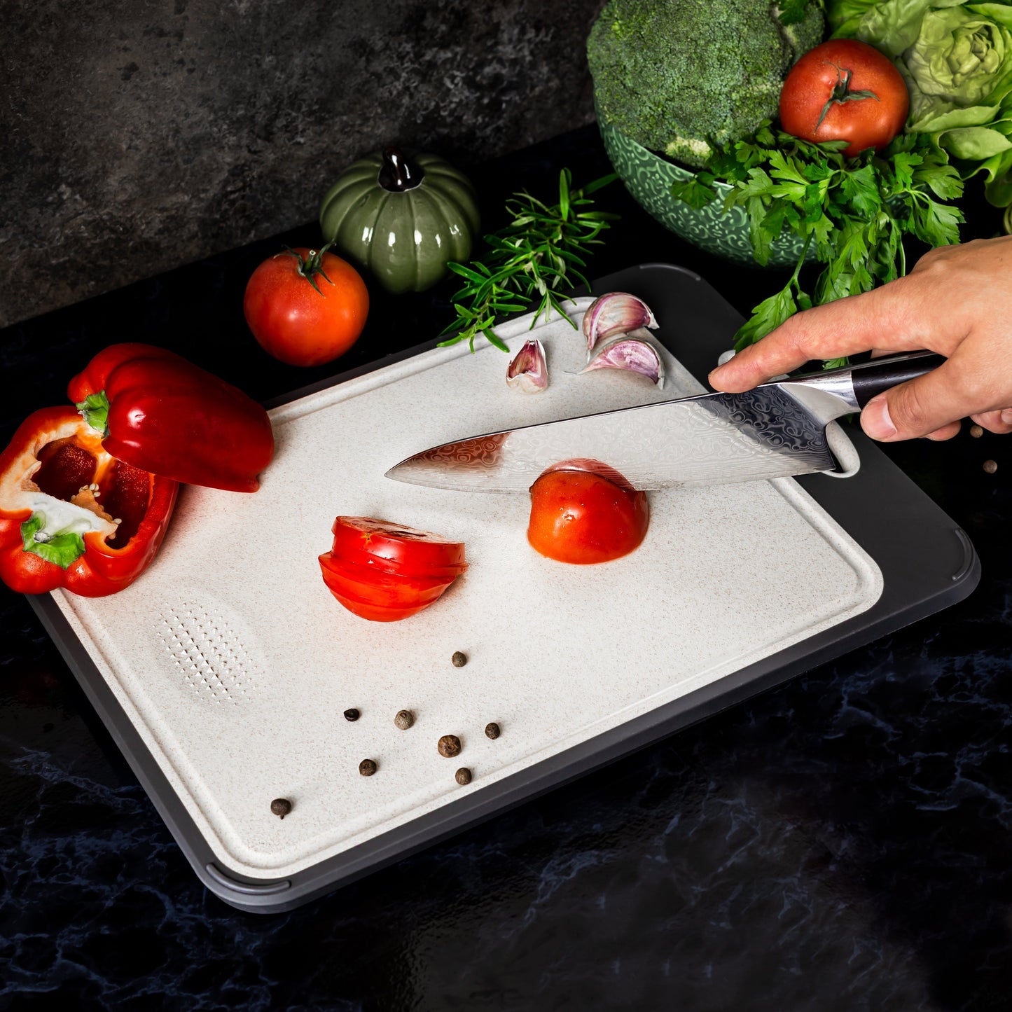 Hygienic Stainless Steel Chopping Board - SteelSafe-Nora Luxe