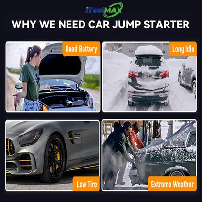 Compact 4-in-1 Car Jump Starter with Air Compressor