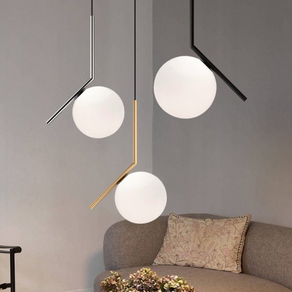 Sleek Round Crystal Hanging Light - Pexav