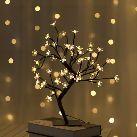 Glowing Pink Blossom Tree Lamp - Pexav