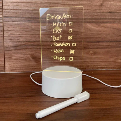 Illuminated Magic Notepad - GlowPad-Warm Light (Light without a Switch) +Wipe+Open-Nora Luxe