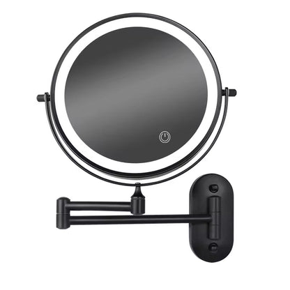 Illuminated Makeup Mirror - LumiAura-Black-Nora Luxe