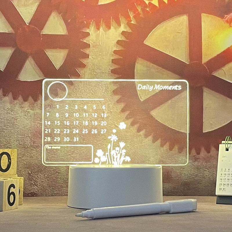 Illuminated Notice Board - LumoNote-Calendar-Nora Luxe
