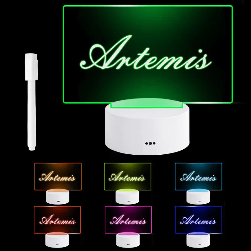 Illuminated Notice Board - LumoNote-White Horizontal - With 7 Colours-Nora Luxe
