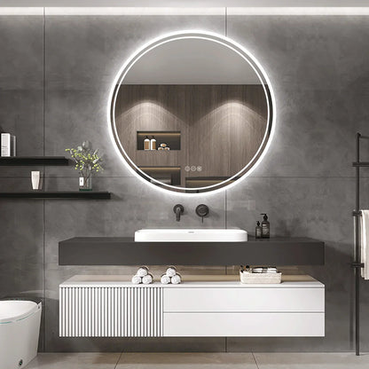 Bright Circular LED Bathroom Mirror - Pexav