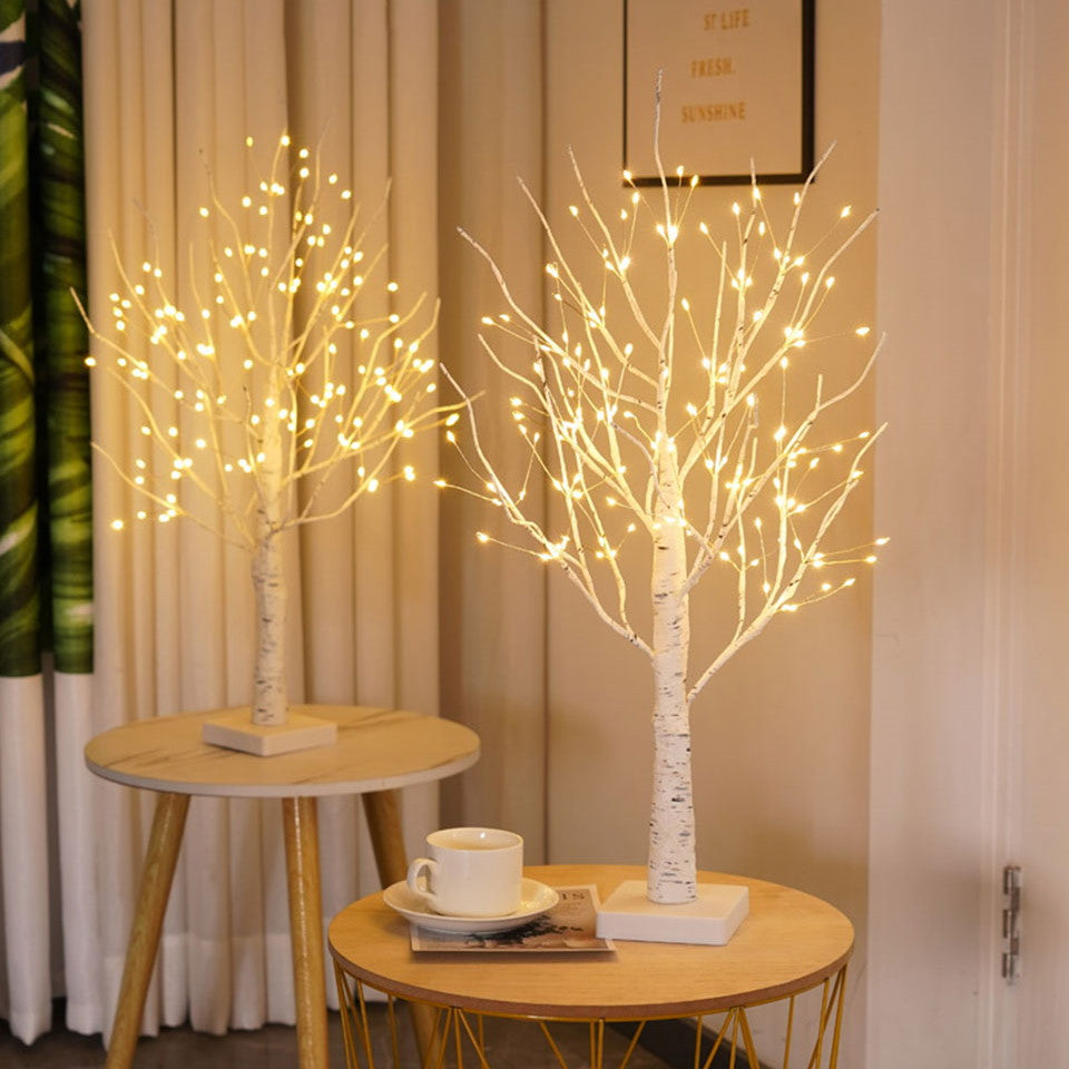 Glowing White Wooden Decor Lamp - Pexav