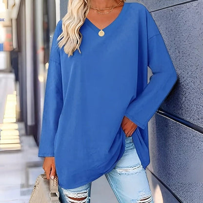Comfy V-Neck Long Sleeve Casual Shirt