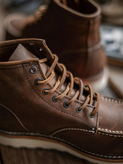 Premium Leather Lace Up Work Boots for Men