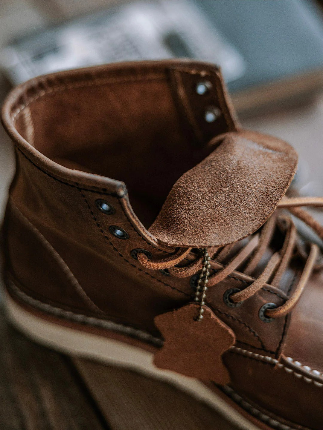 Premium Leather Lace Up Work Boots for Men