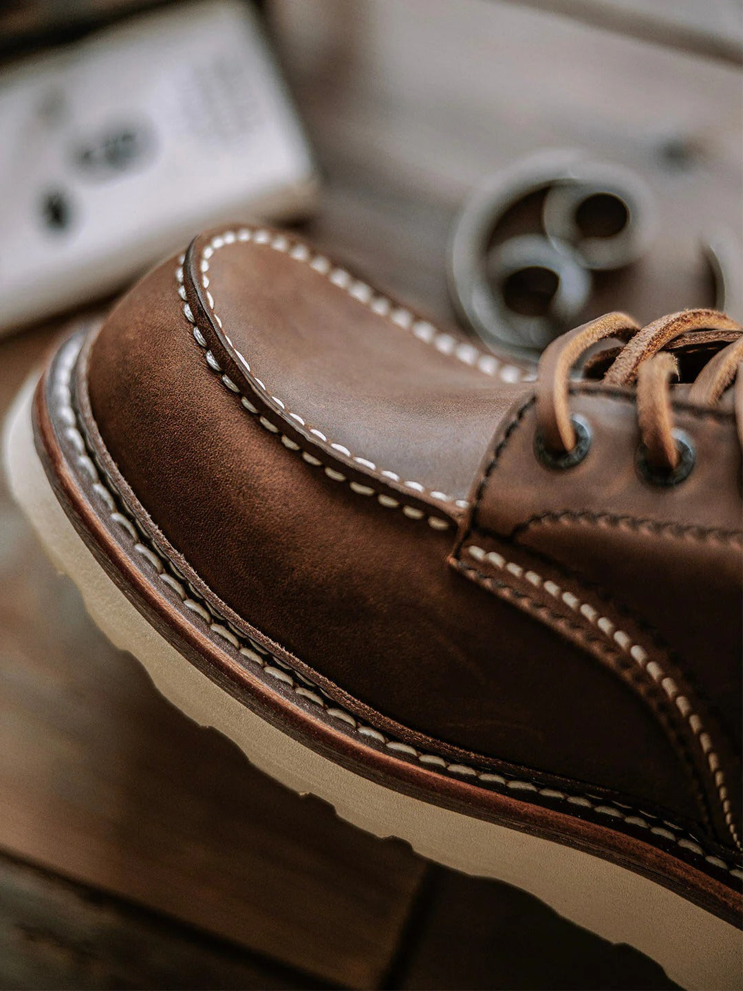 Premium Leather Lace Up Work Boots for Men