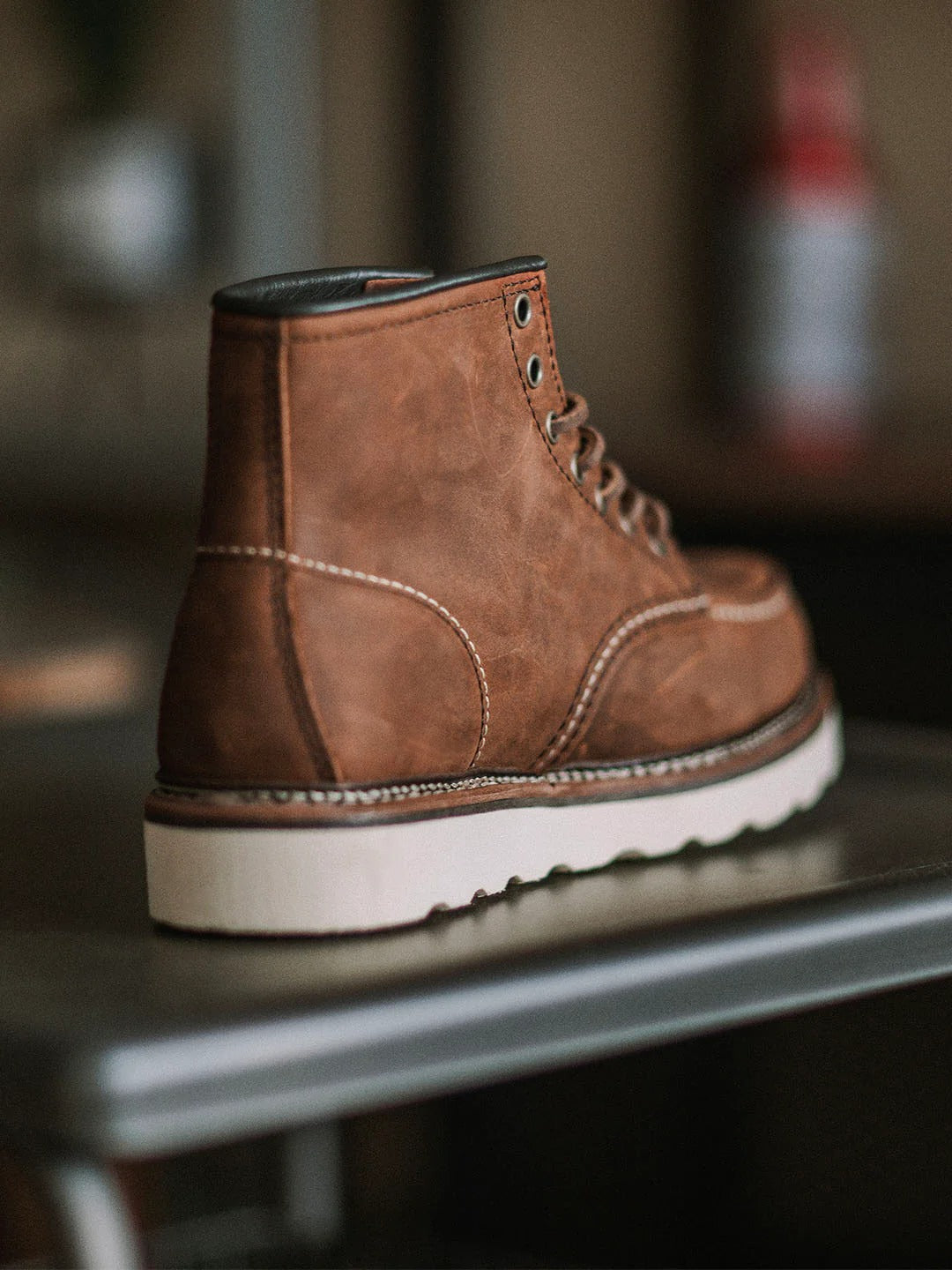 Premium Leather Lace Up Work Boots for Men