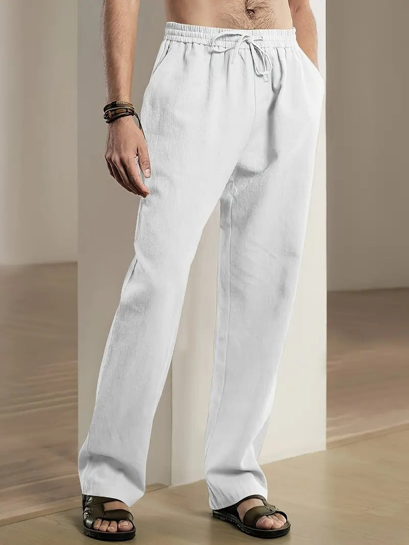Relaxed Fit Cotton Trousers For Men - Pexav