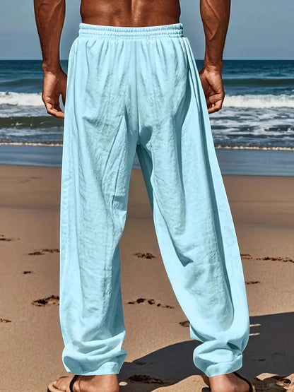 Relaxed Fit Cotton Trousers For Men