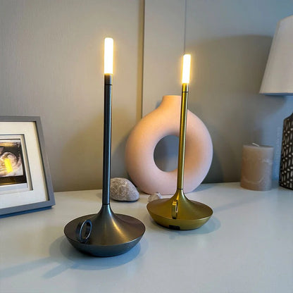 Retro Metal Battery Candle Lamp