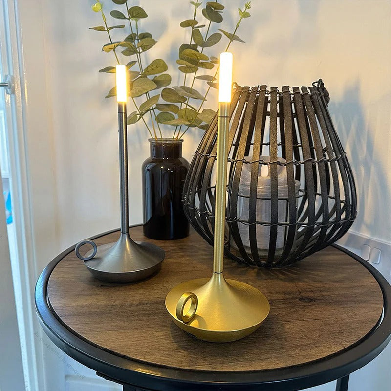 Retro Metal Battery Candle Lamp