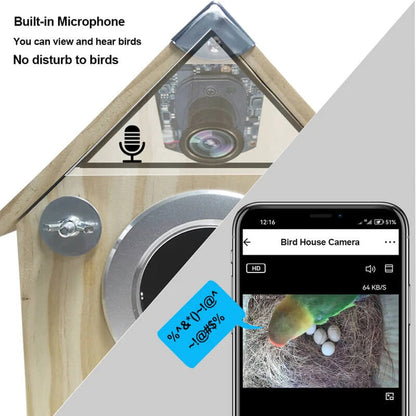 Wireless Outdoor Birdhouse Camera Kit with Live Feed
