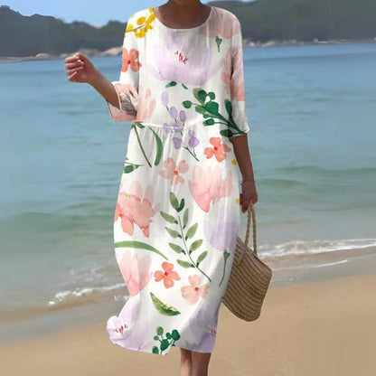 Flared Knee Length Women's Dress