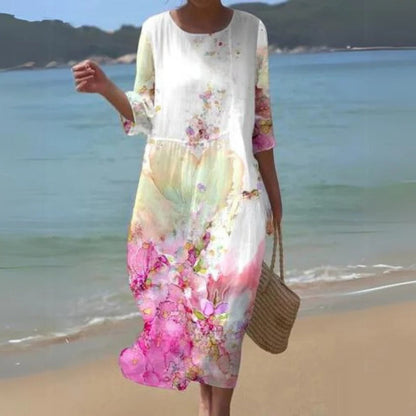 Flared Knee Length Women's Dress