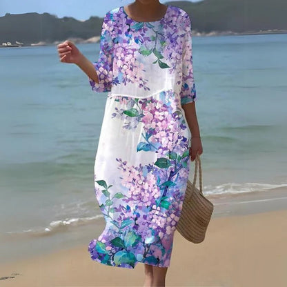 Flared Knee Length Women's Dress