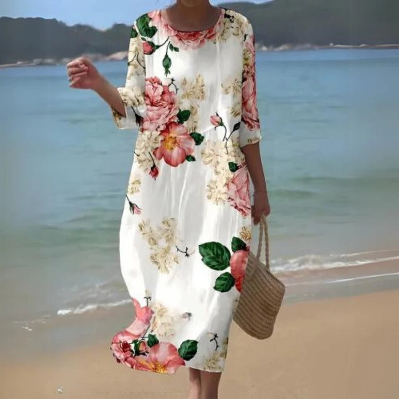 Flared Knee Length Women's Dress