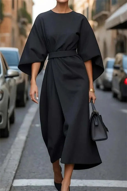 Flared Knee Length Women's Dress - Pexav