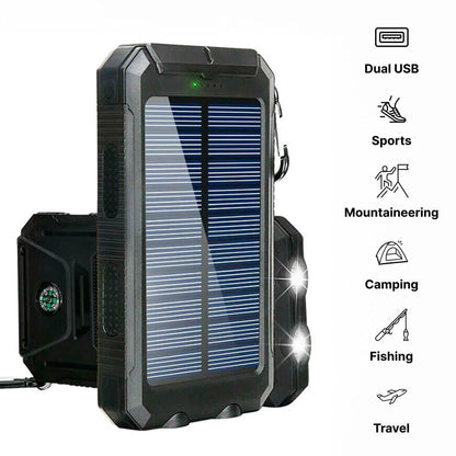 Waterproof Portable Solar Power Bank Charger