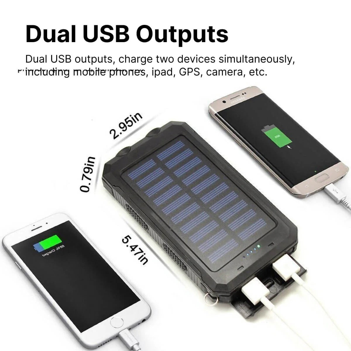 Waterproof Portable Solar Power Bank Charger
