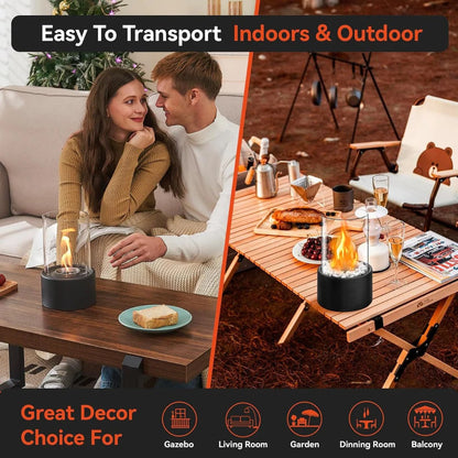 Compact Indoor Glass Fire Pit