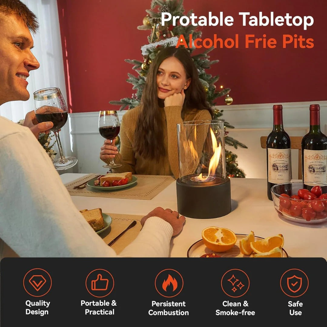 Compact Indoor Glass Fire Pit