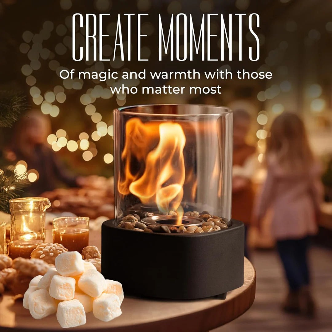 Compact Indoor Glass Fire Pit