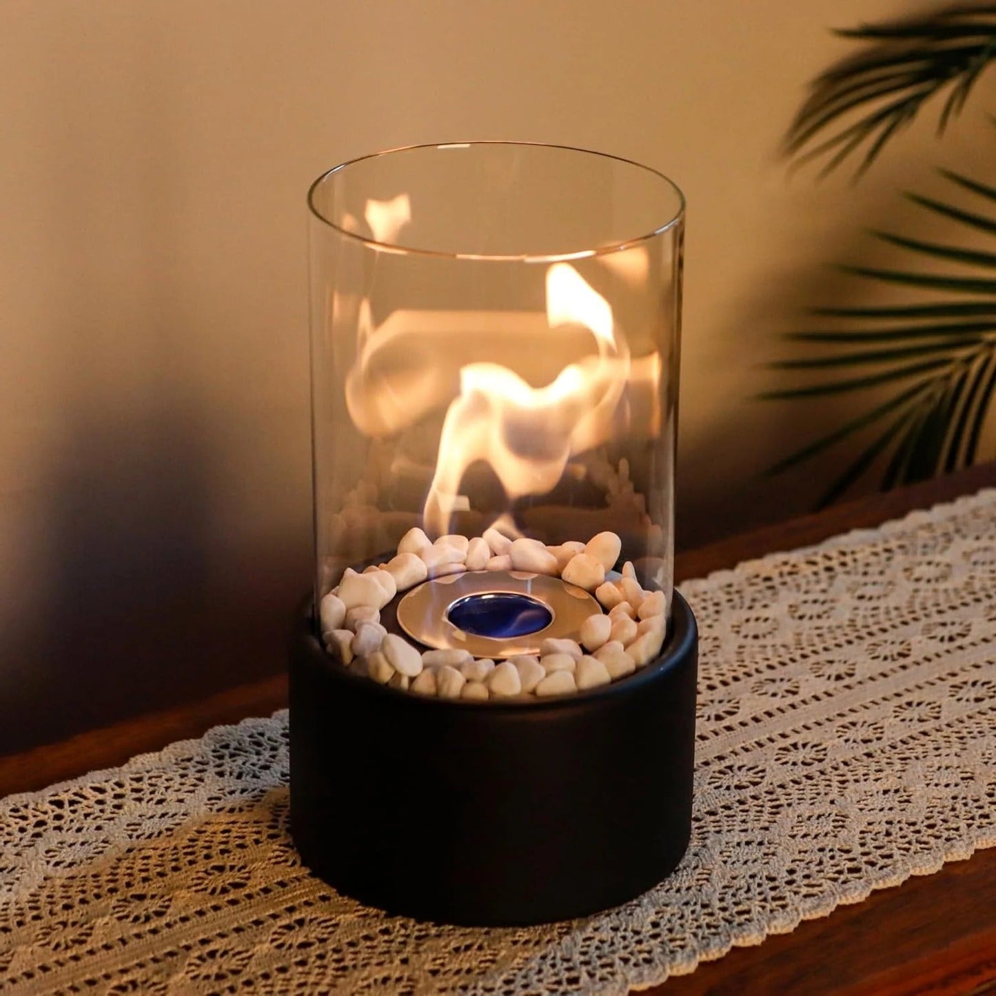 Compact Indoor Glass Fire Pit