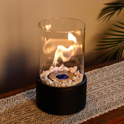Compact Indoor Glass Fire Pit