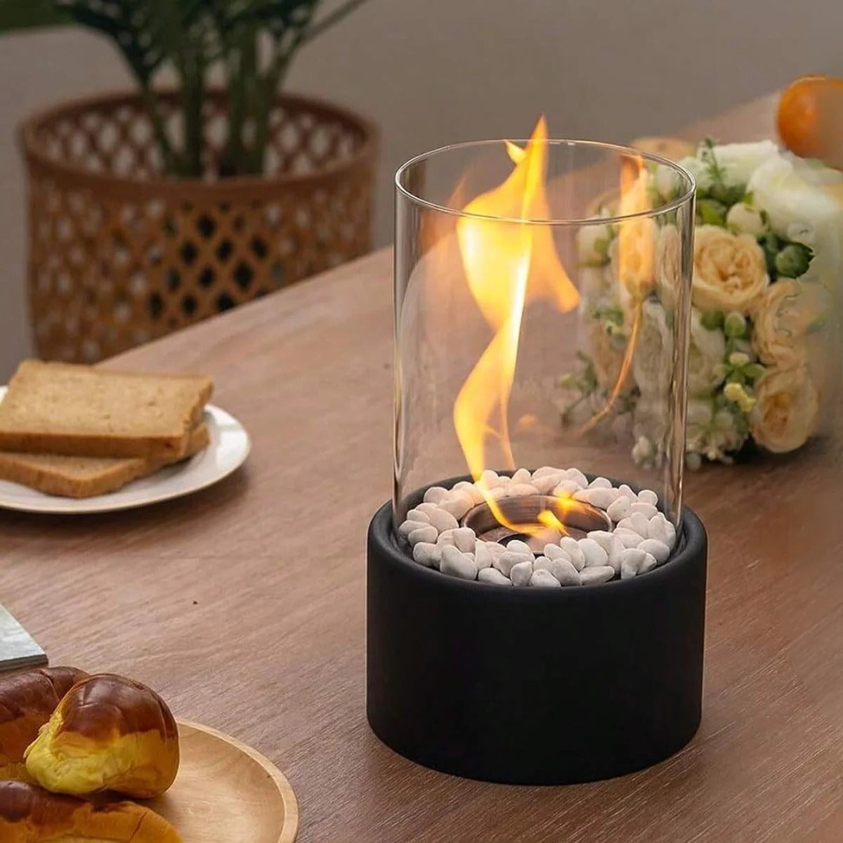 Compact Indoor Glass Fire Pit