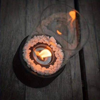 Compact Indoor Glass Fire Pit