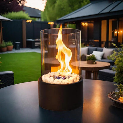 Compact Indoor Glass Fire Pit - Pexav