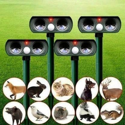 Solar Powered Motion Sensor Animal Repellent for Garden