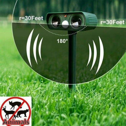 Solar Powered Motion Sensor Animal Repellent for Garden