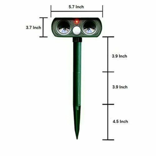 Solar Powered Motion Sensor Animal Repellent for Garden