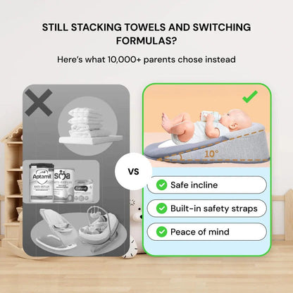 Elevated Anti Reflux Baby Pillow Bed