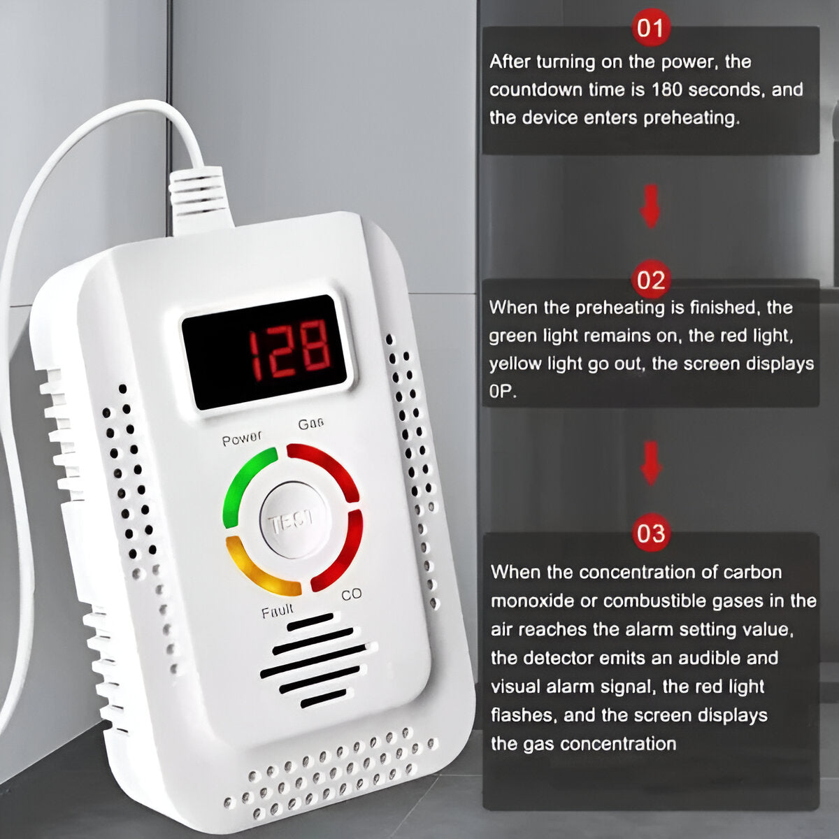 Accurate Home Gas and Carbon Monoxide Detector
