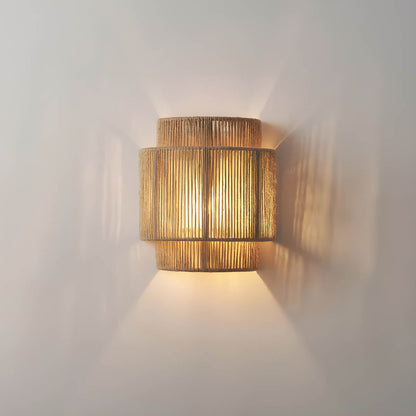Natural Fiber Rope Wall Lamp - Pexav