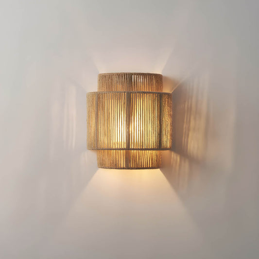 Natural Fiber Rope Wall Lamp - Pexav